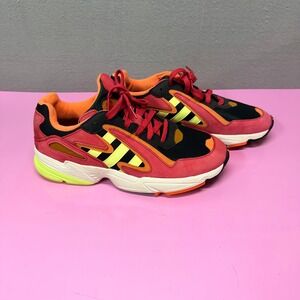 Adidas Yung-96 Chasm Mens 10 Flash Orange Red Retro Chunky Sneakers EE7229